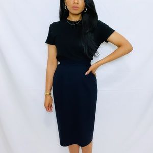 Christian Dior | Wool High Waist Midi Length Skirt